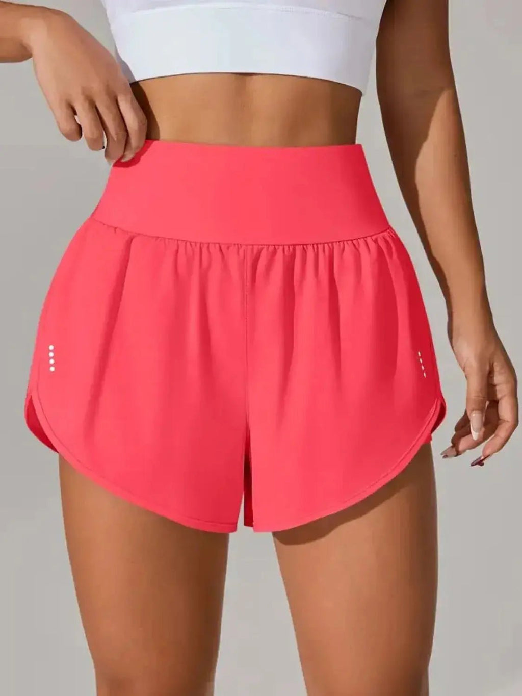 Pocketed High Waist Active Shorts - Charmdeals