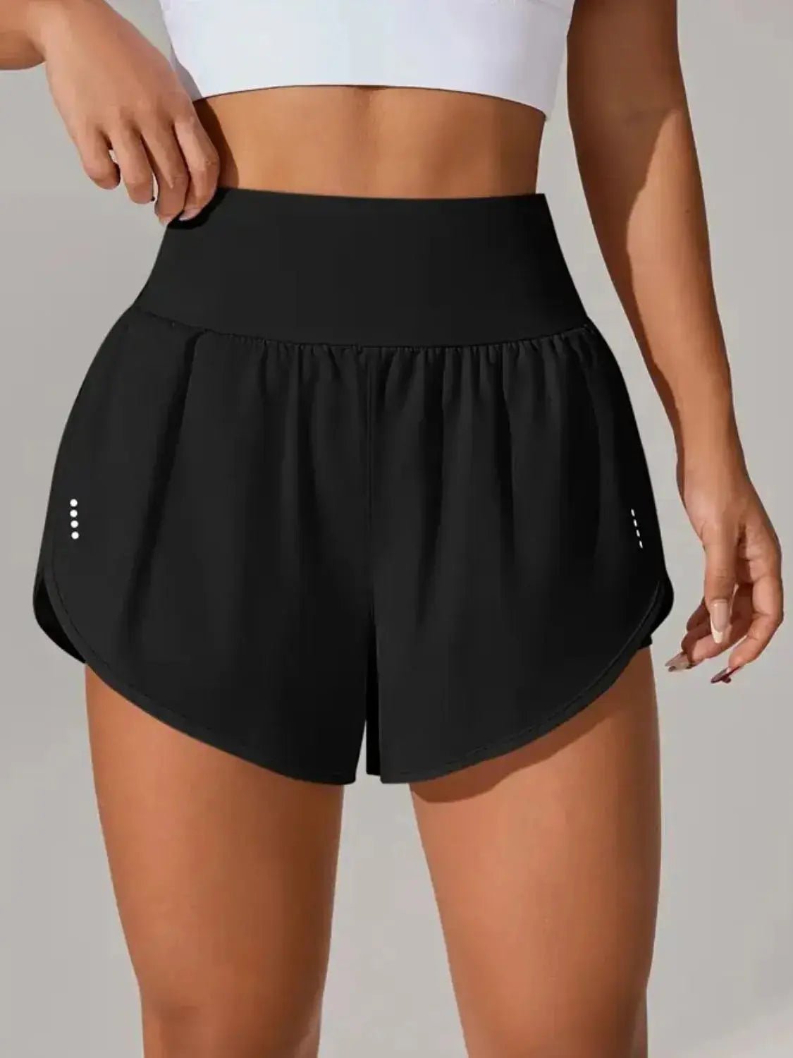 Pocketed High Waist Active Shorts - Charmdeals