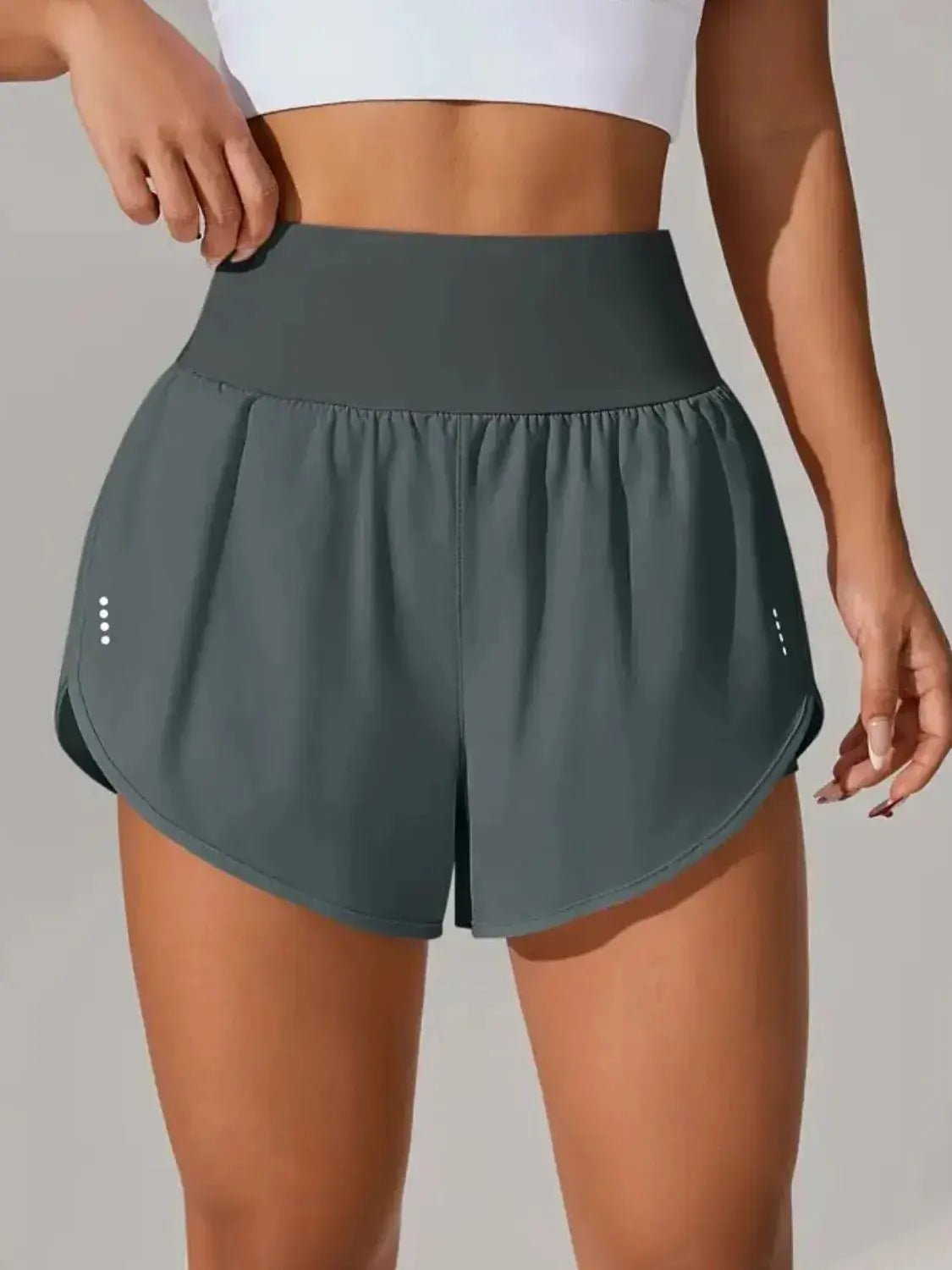 Pocketed High Waist Active Shorts - Charmdeals
