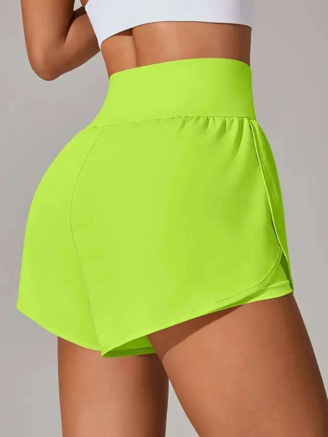 Pocketed High Waist Active Shorts - Charmdeals
