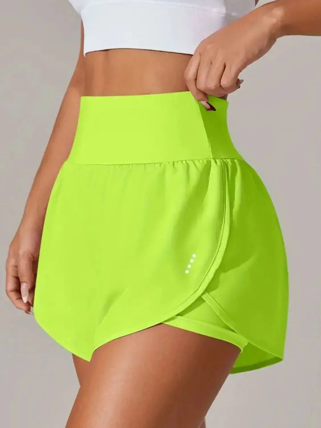 Pocketed High Waist Active Shorts - Charmdeals