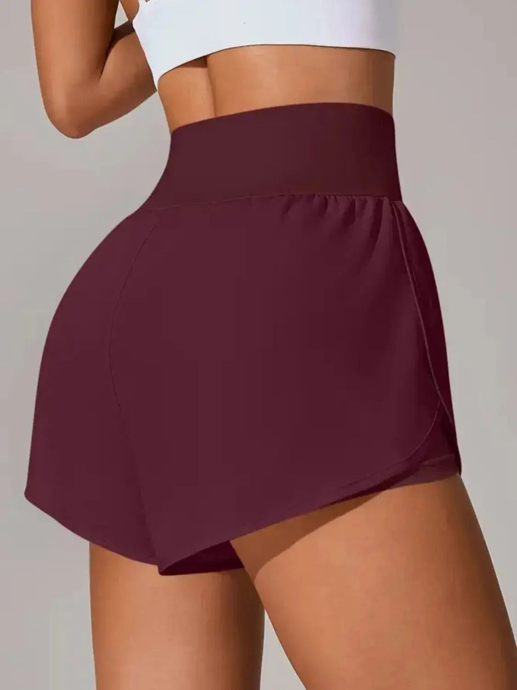 Pocketed High Waist Active Shorts - Charmdeals