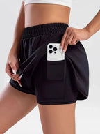 Pocketed High Waist Active Shorts - Charmdeals
