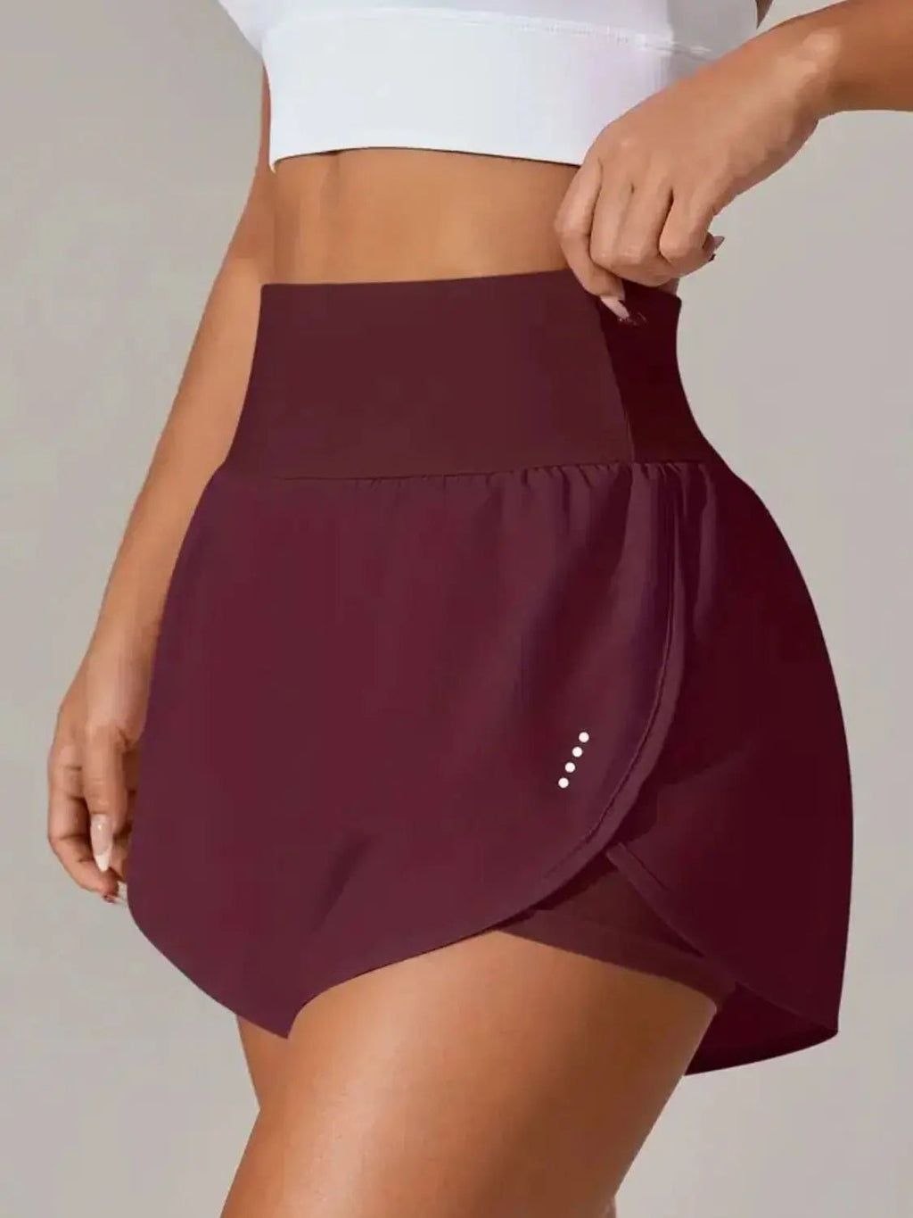 Pocketed High Waist Active Shorts - Charmdeals