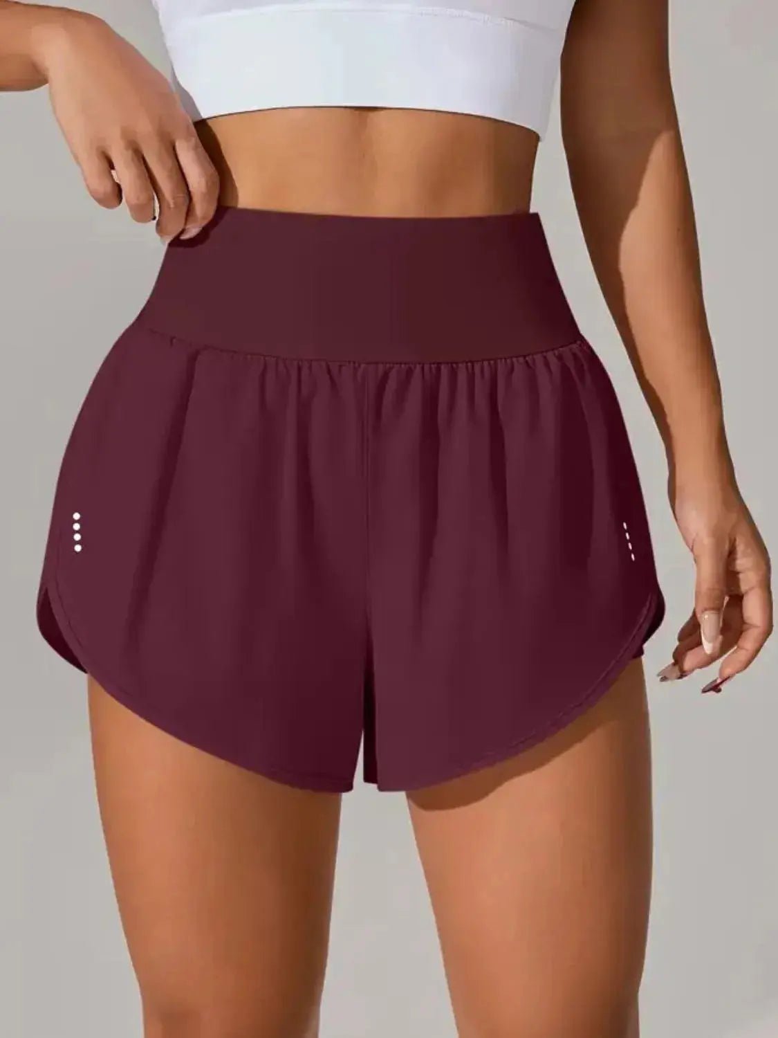 Pocketed High Waist Active Shorts - Charmdeals
