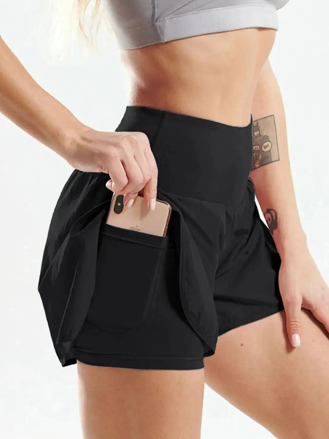 Pocketed High Waist Active Shorts - Charmdeals