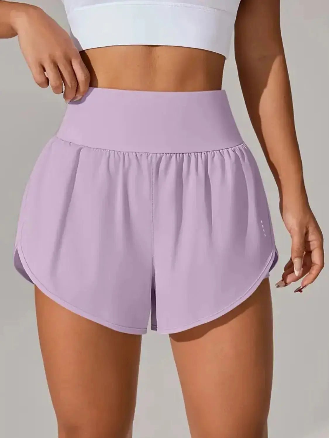 Pocketed High Waist Active Shorts - Charmdeals