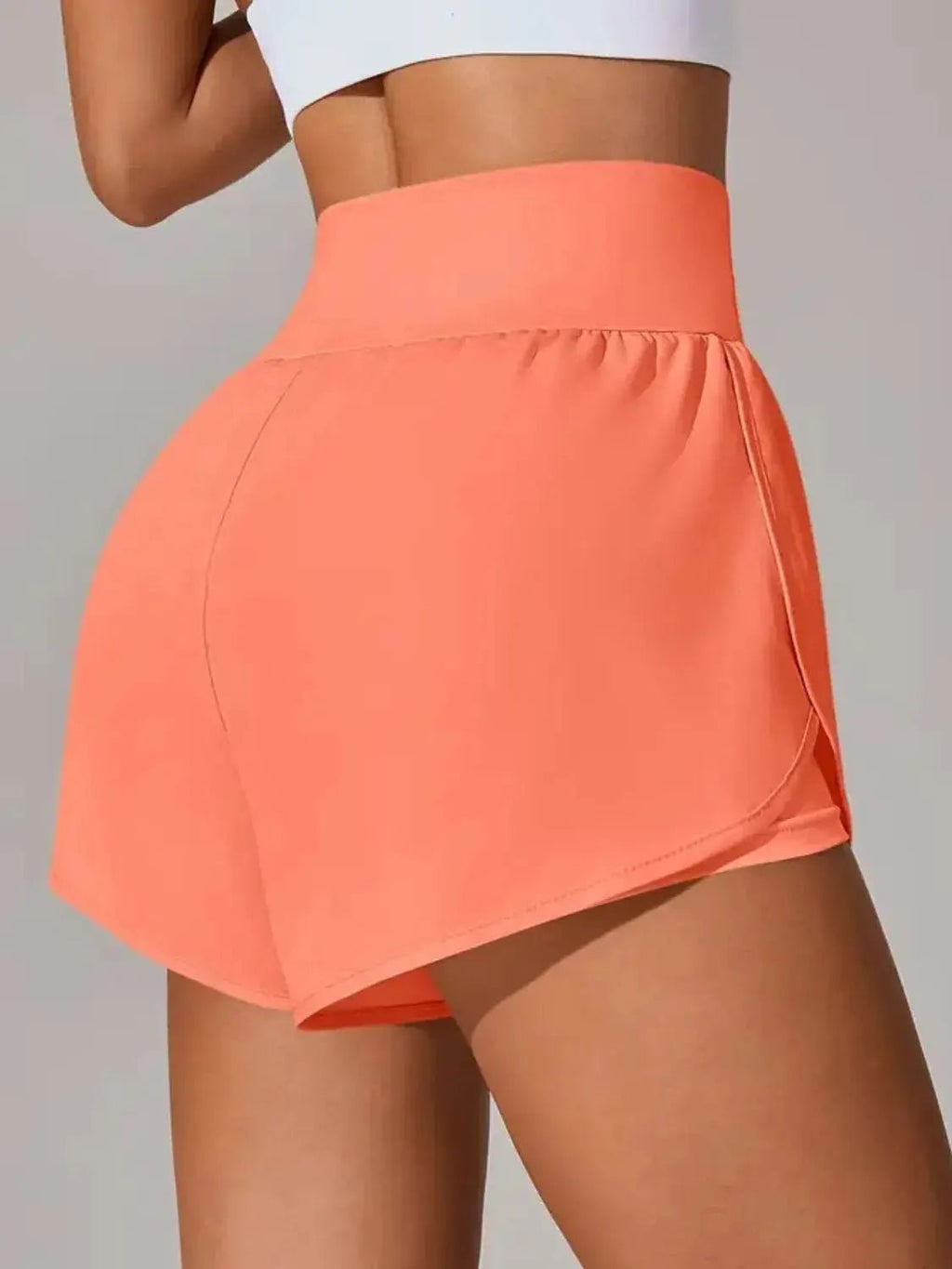 Pocketed High Waist Active Shorts - Charmdeals