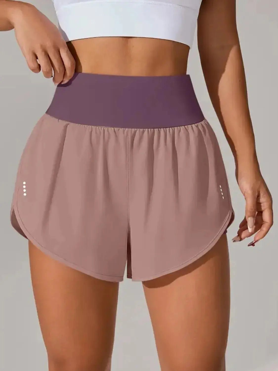 Pocketed High Waist Active Shorts - Charmdeals