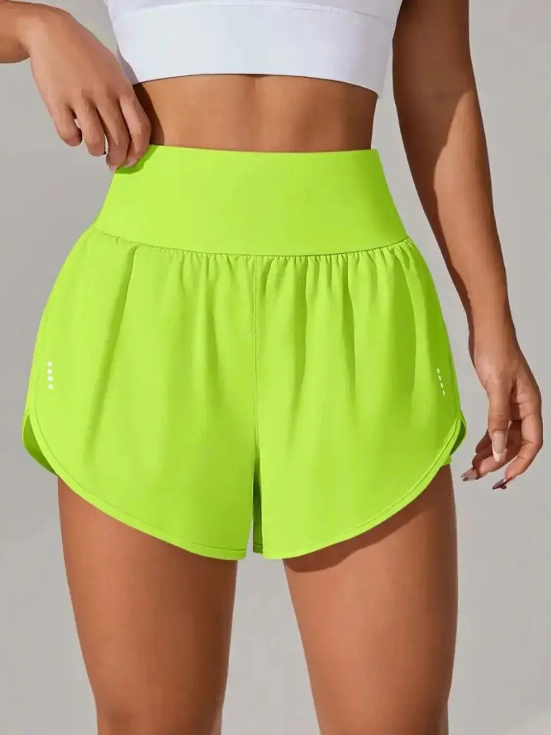 Pocketed High Waist Active Shorts - Charmdeals