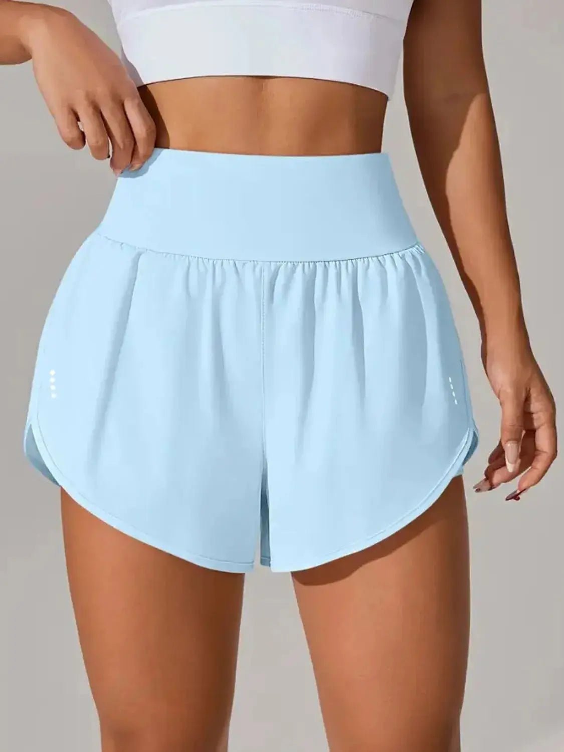 Pocketed High Waist Active Shorts - Charmdeals