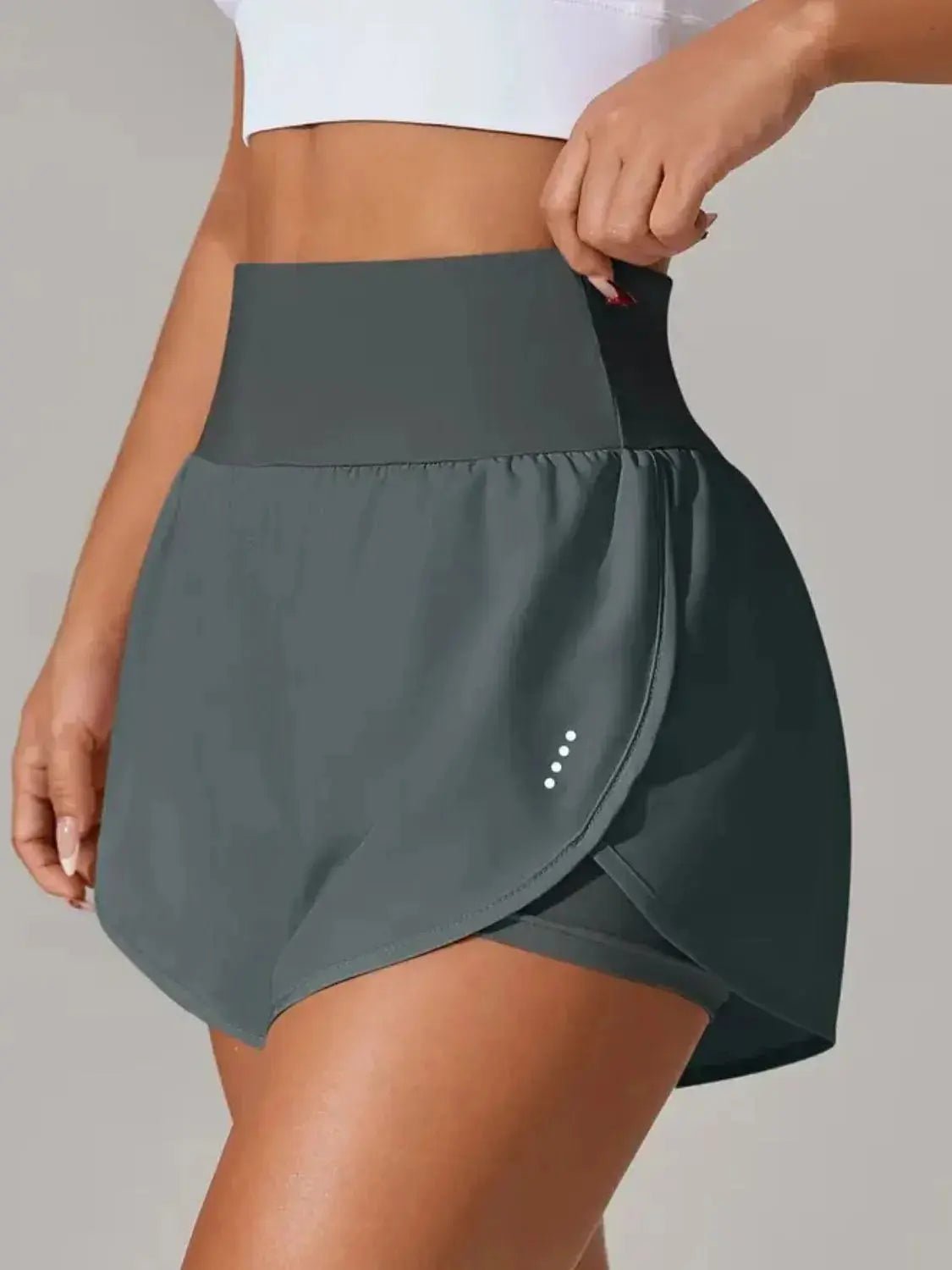 Pocketed High Waist Active Shorts - Charmdeals