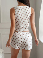 Printed Tank and Shorts Set - Charmdeals