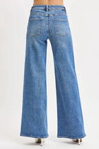 RISEN Full Size High Rise Wide Leg Jeans Plus Size - Charmdeals