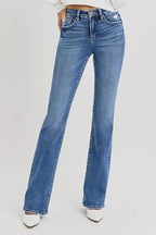 RISEN Full Size Tummy Control High Rise Straight Jeans Plus Size - Charmdeals