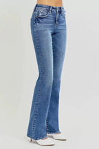 RISEN Full Size Tummy Control High Rise Straight Jeans Plus Size - Charmdeals