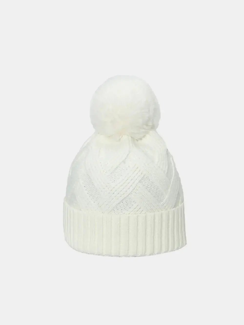 Roll Rim Hat with Pompom - Charmdeals
