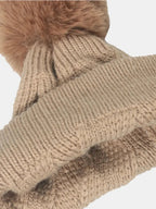 Roll Rim Hat with Pompom - Charmdeals
