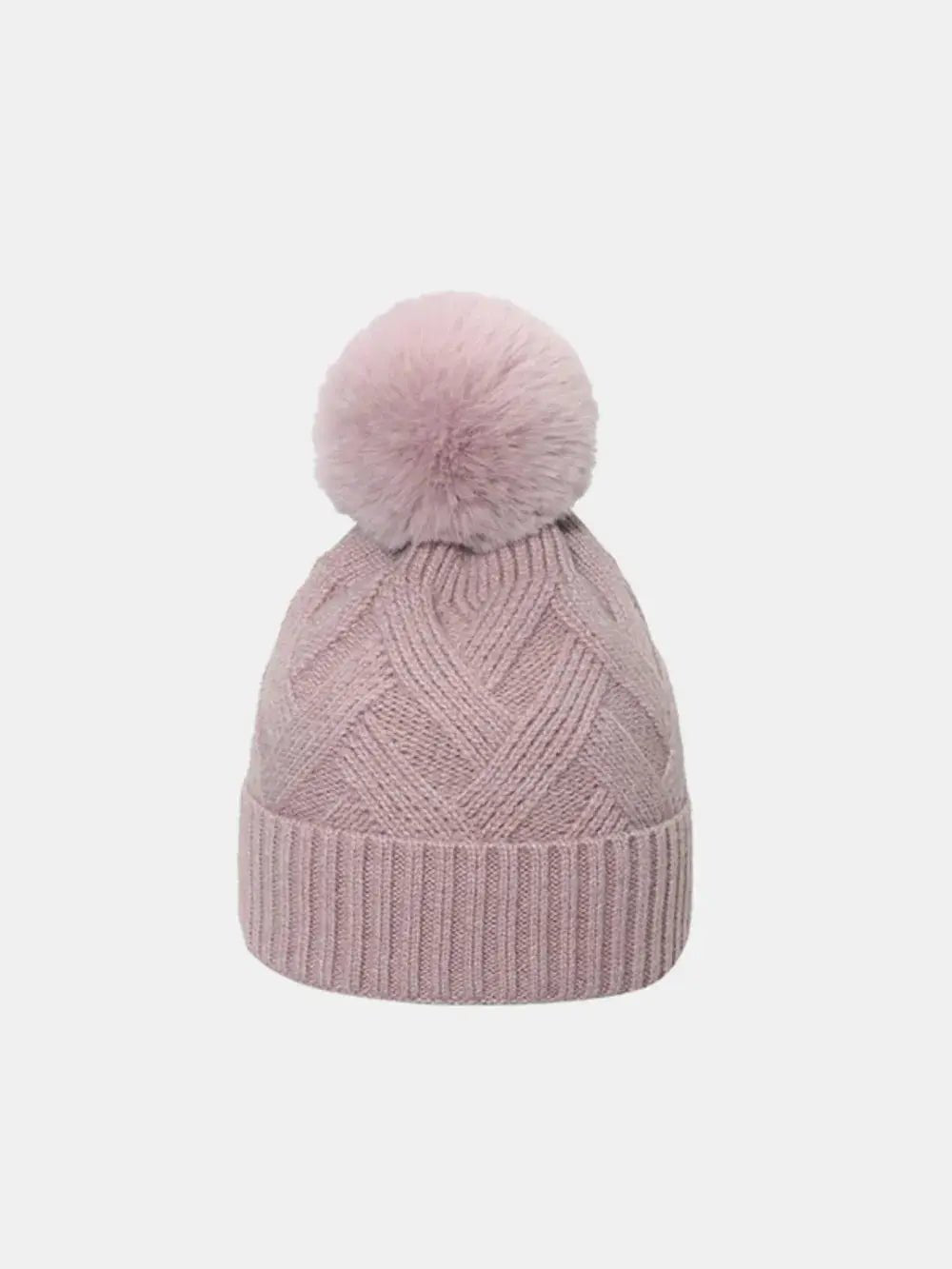 Roll Rim Hat with Pompom - Charmdeals