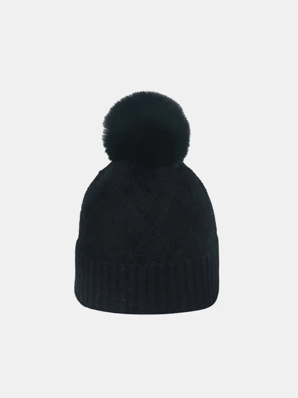 Roll Rim Hat with Pompom - Charmdeals