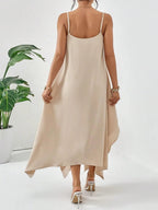 Scoop Neck Midi Cami Dress - Charmdeals