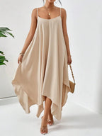 Scoop Neck Midi Cami Dress - Charmdeals