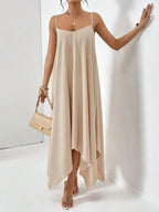 Scoop Neck Midi Cami Dress - Charmdeals