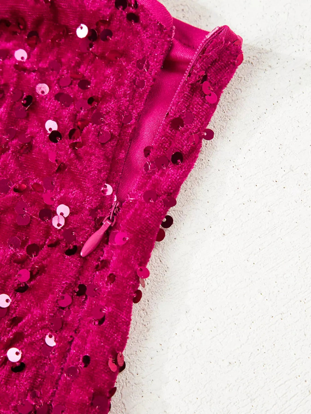Sequin One - Shoulder Dress with High Slit - Charmdeals