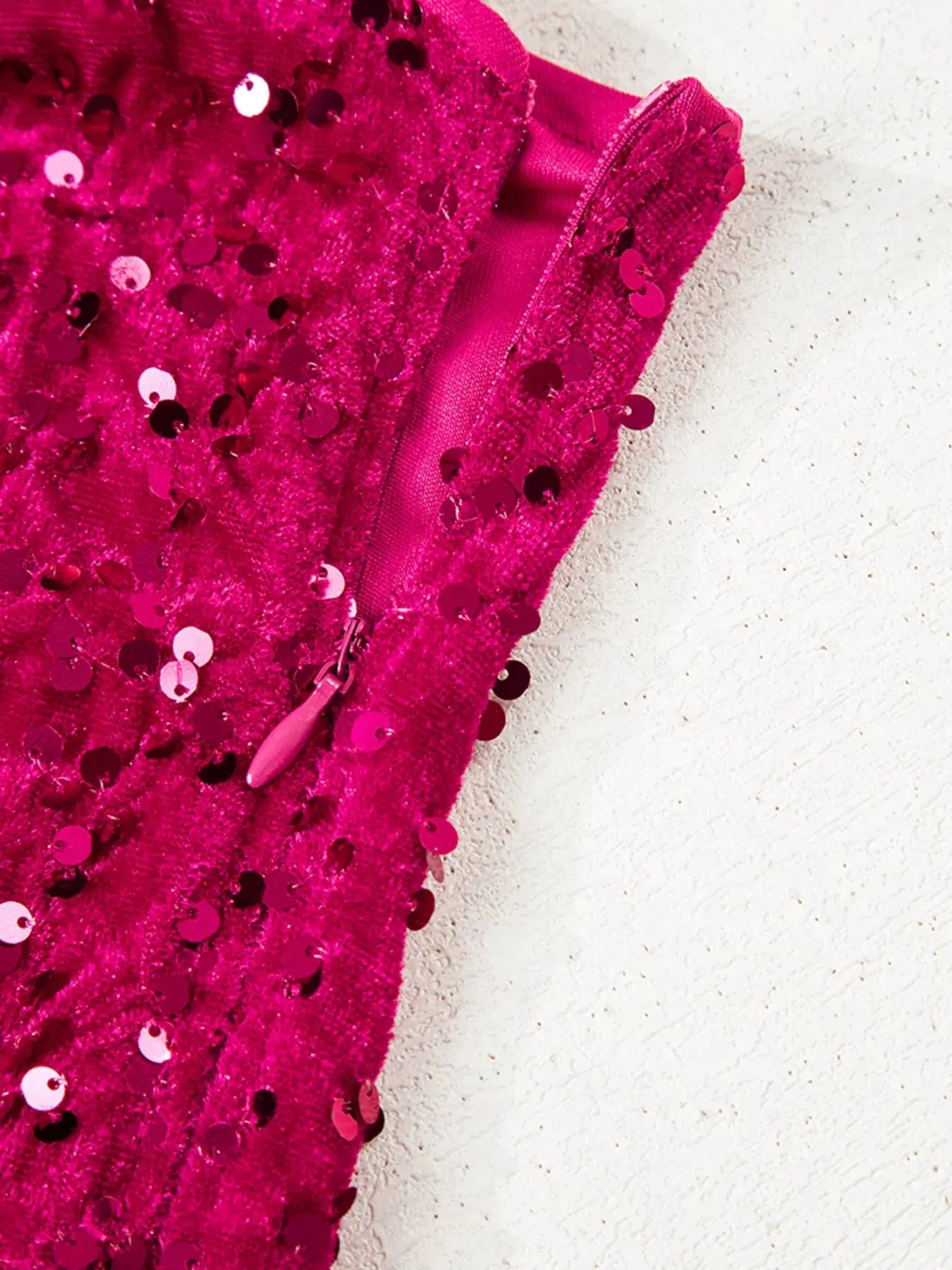 Sequin One - Shoulder Dress with High Slit - Charmdeals