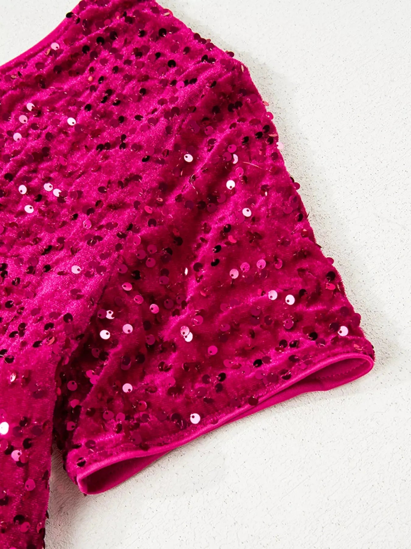Sequin One - Shoulder Dress with High Slit - Charmdeals