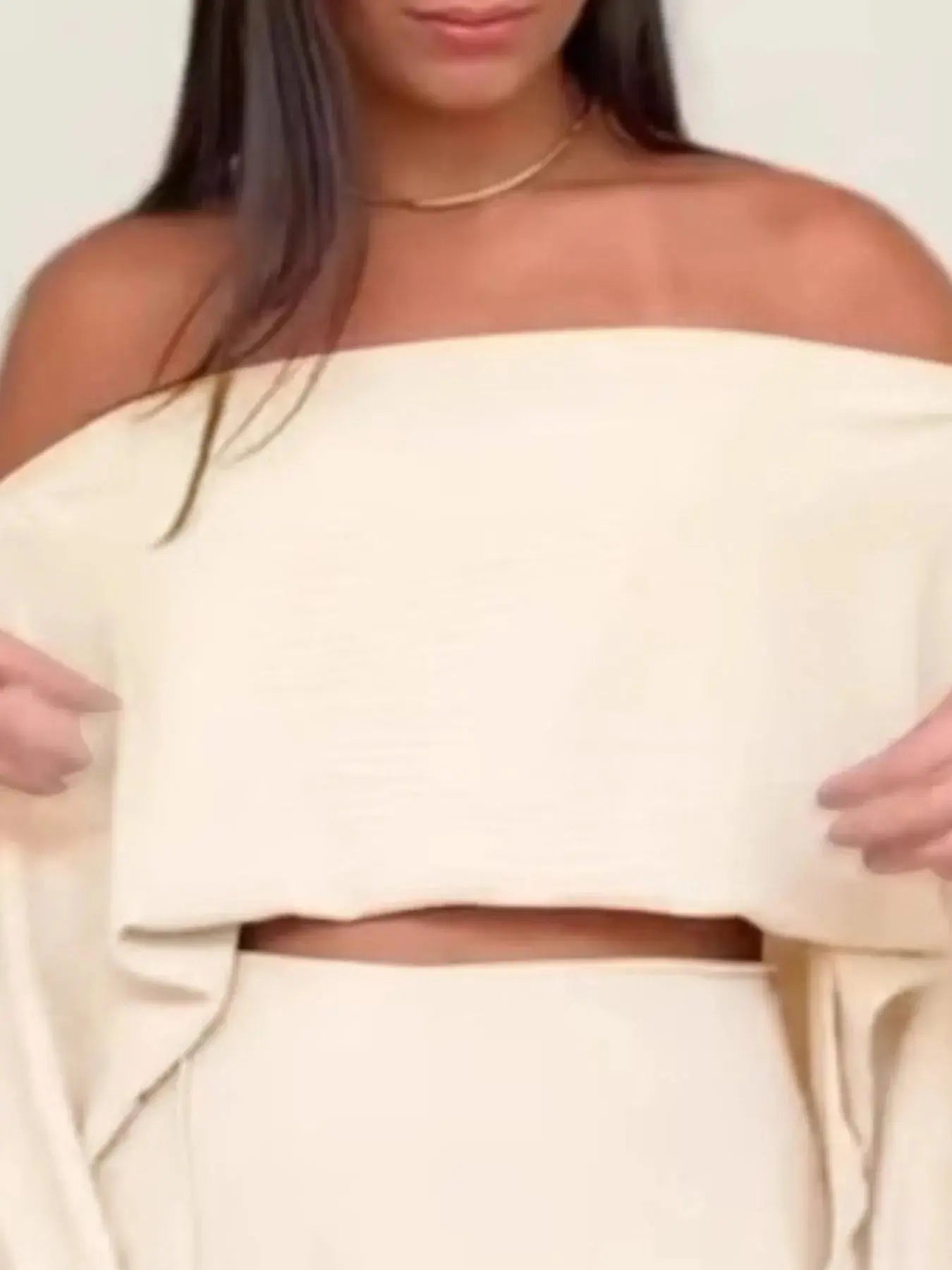 Side Slit Top and Mini Skirt Set - Charmdeals