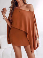 Side Slit Top and Mini Skirt Set - Charmdeals
