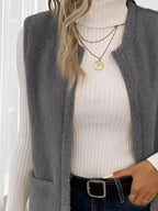 Sleeveless Fuzzy Fleece Vest Coat - Charmdeals