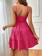 Smocked Tiered Cami Dress - Charmdeals