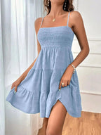 Smocked Tiered Cami Dress - Charmdeals