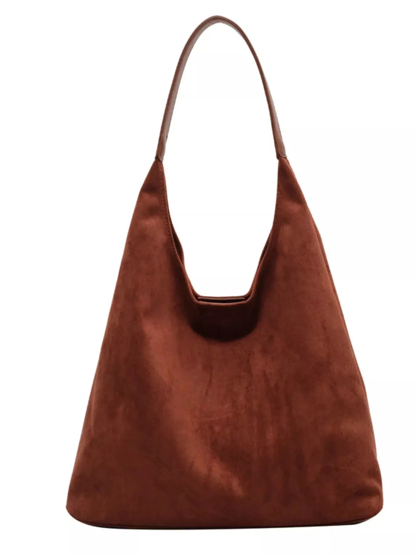 Solid Color Casual Suede Handbag - Charmdeals
