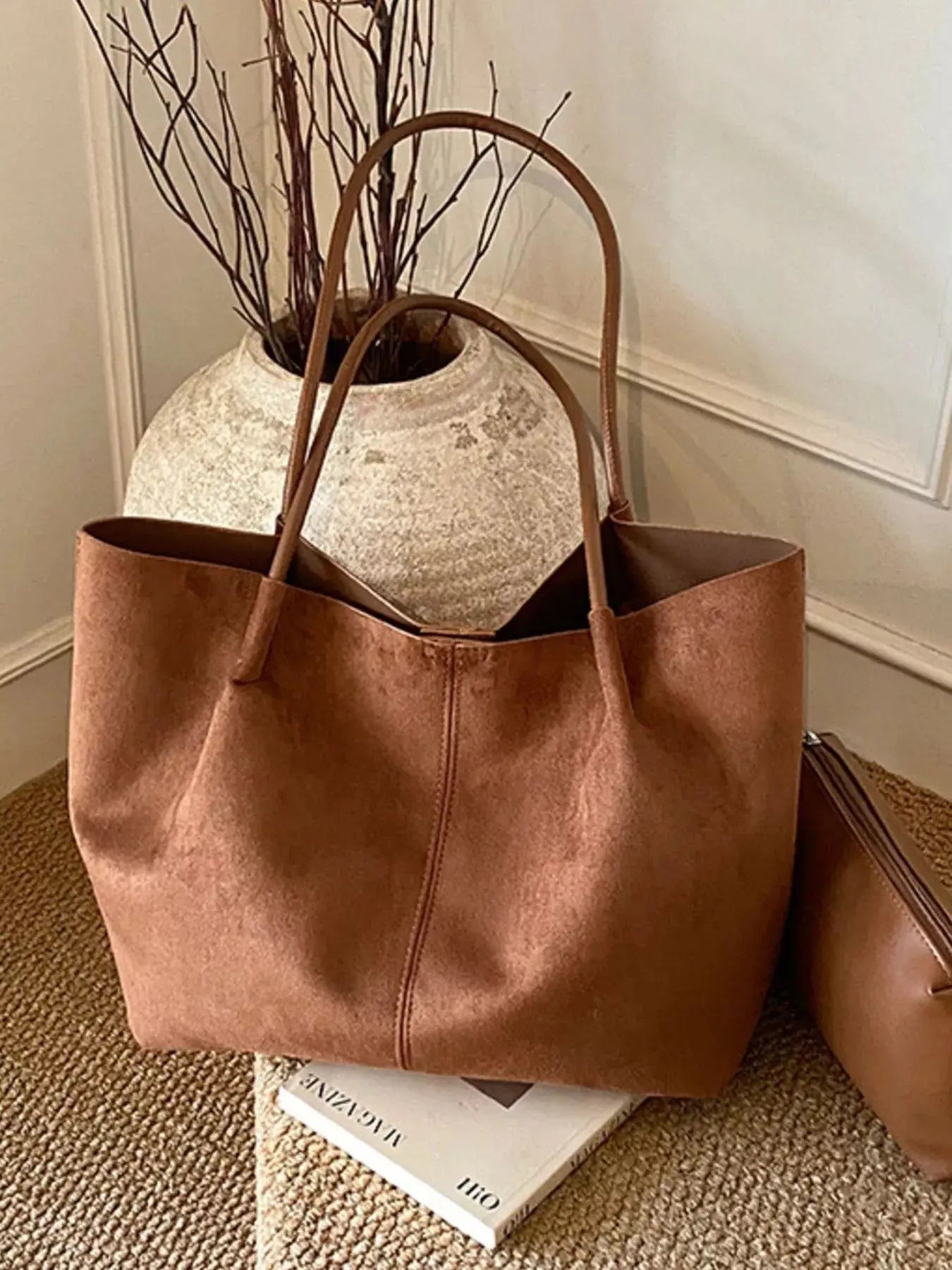 Solid Color Tote Bag - Charmdeals