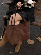 Solid Color Tote Bag - Charmdeals