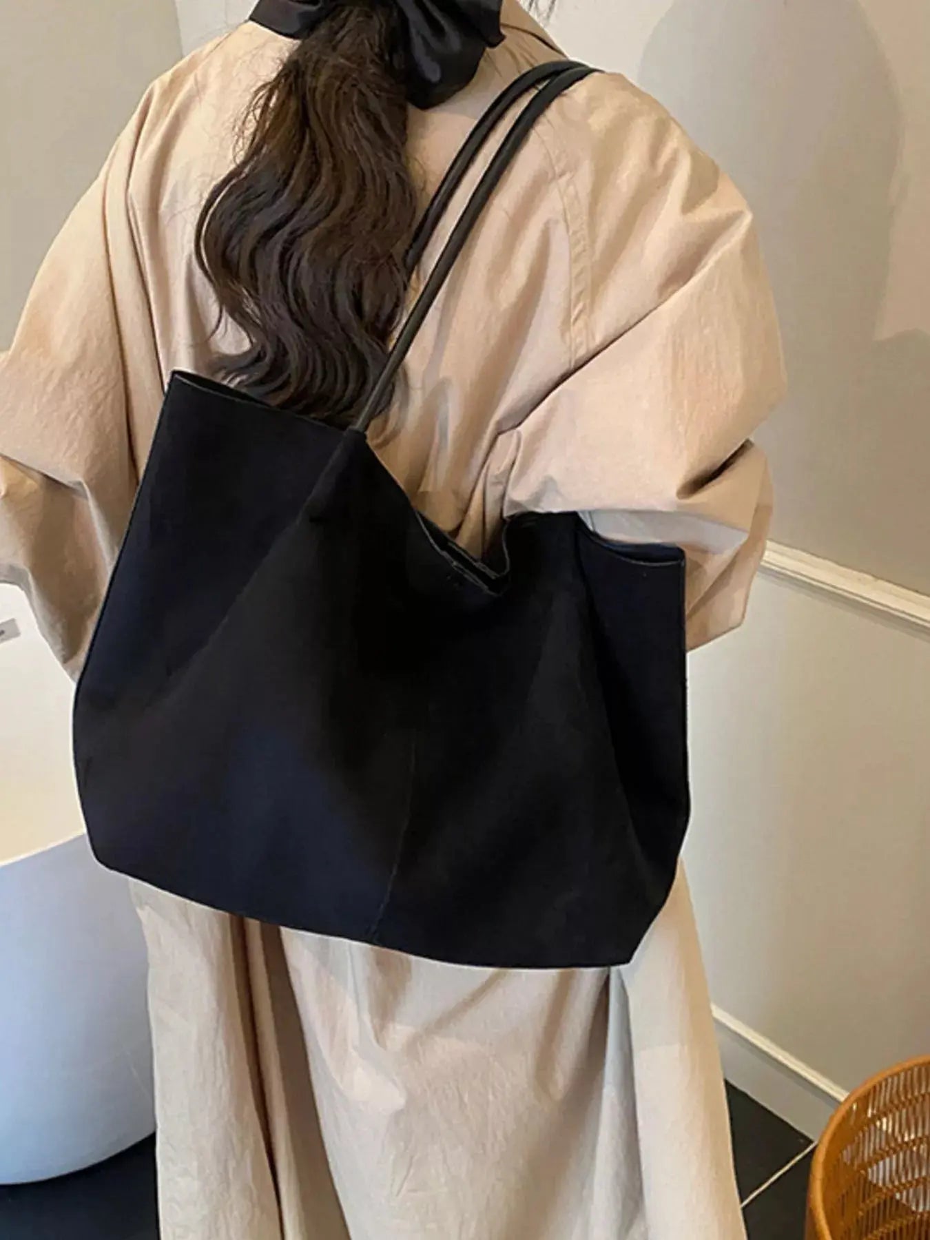 Solid Color Tote Bag - Charmdeals