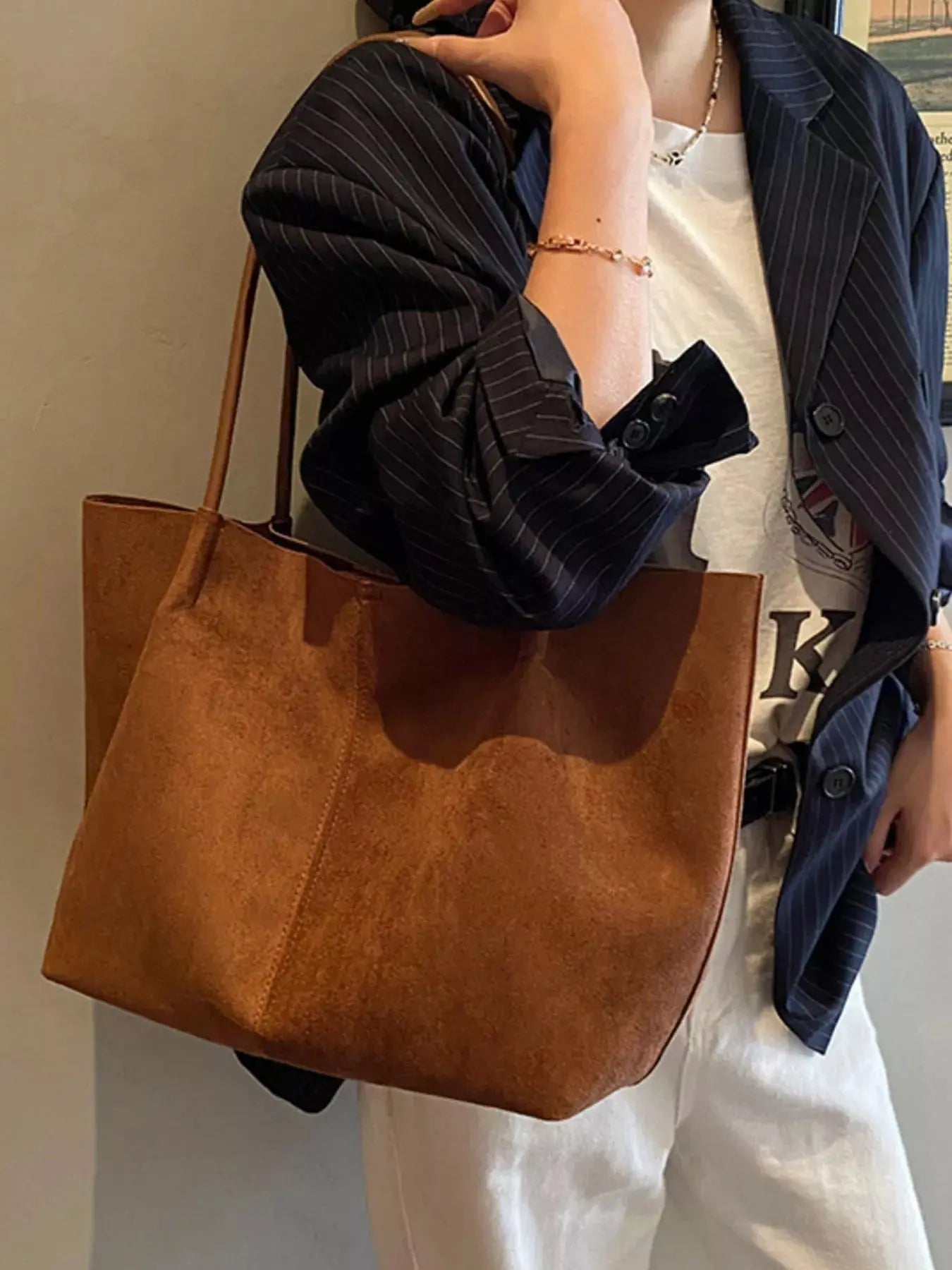 Solid Color Tote Bag - Charmdeals