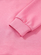 Solid Color Zip Up Hoodie Drawstring Loose Pants Set - Charmdeals