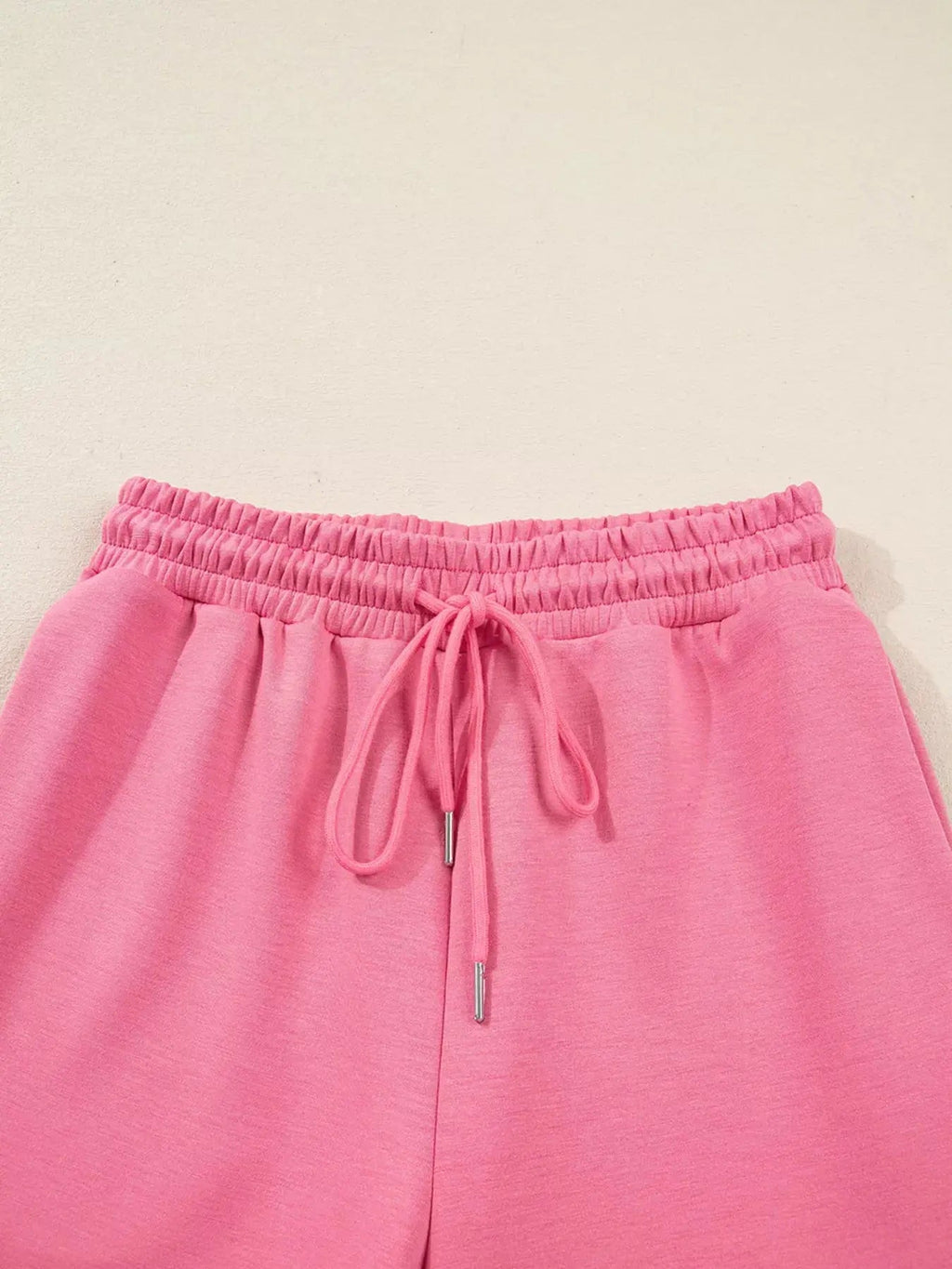 Solid Color Zip Up Hoodie Drawstring Loose Pants Set - Charmdeals