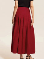 Square Neck Tank and Pleated Slit Skirt Set - Charmdeals