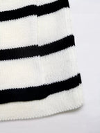 Striped Button - Front Cardigan - Charmdeals