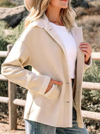 Suede Sherpa Lined Western Loose Jacket - Charmdeals