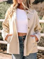 Suede Sherpa Lined Western Loose Jacket - Charmdeals