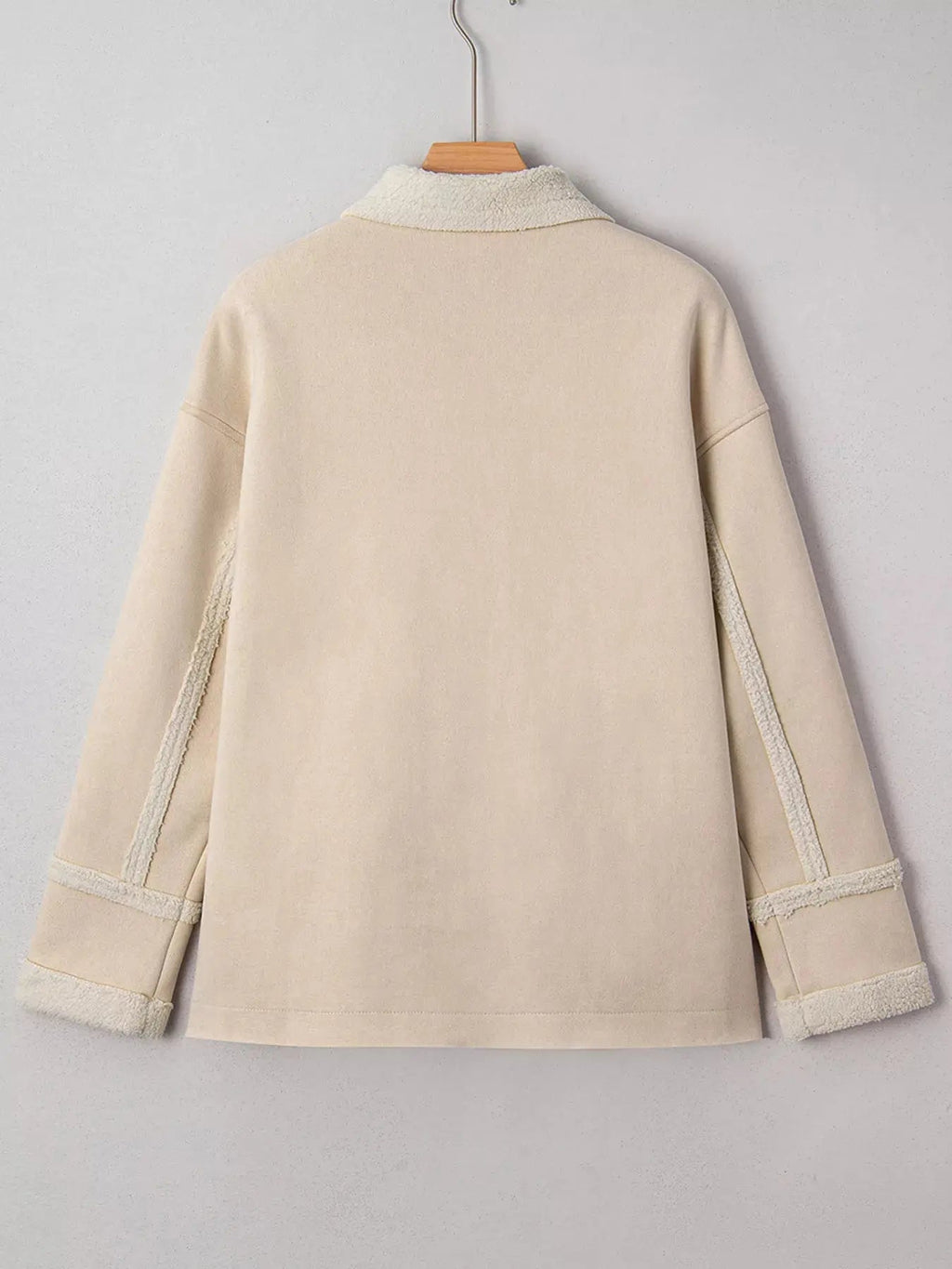 Suede Sherpa Lined Western Loose Jacket - Charmdeals