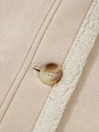 Suede Sherpa Lined Western Loose Jacket - Charmdeals