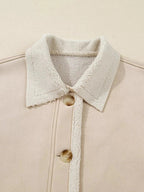 Suede Sherpa Lined Western Loose Jacket - Charmdeals
