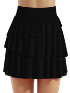 Tiered Ruffle Active Skort - Charmdeals